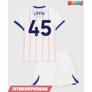 Lacne Dětský Futbalové dres Chelsea Romeo Lavia #45 2026-27 Krátky Rukáv - Tretina (+ trenírky)